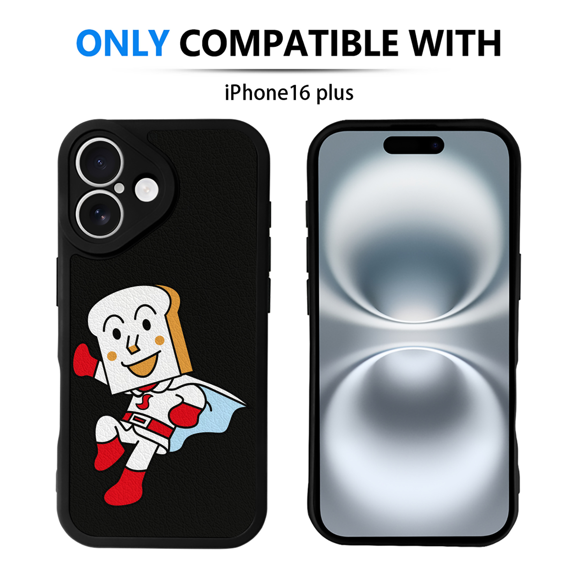 （画像用） アンパンマン Anpanman 【iPhone 16シリーズ対応】シリコンスマホケース（レザー調） 材質：シリコン